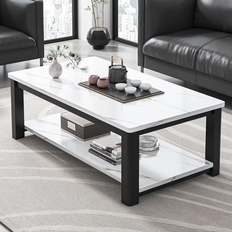 Sala de estar mesa de té doméstica de vidrio temperado mesa de té minimalista mesa de té moderna simple pequeña casa de alquiler pequeña mesa de té