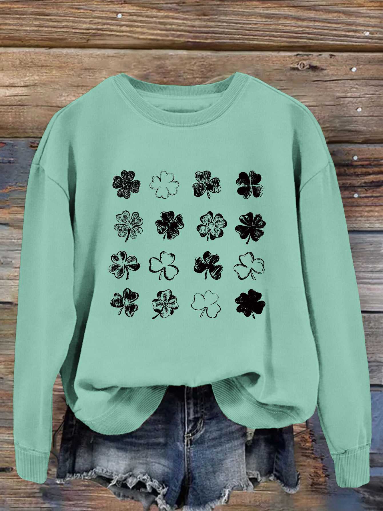 Women's Hoodies Long Sleeve Casual Streetwear Shamrock display picture 33