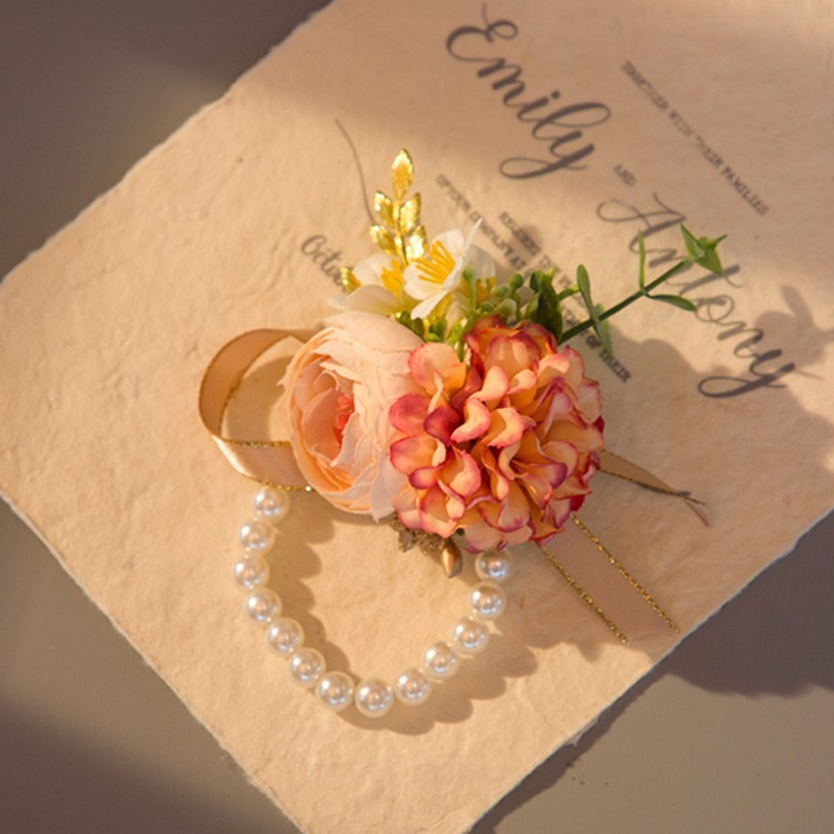森系結婚胸花花嫁新郎結婚式シャンパンセット|undefined