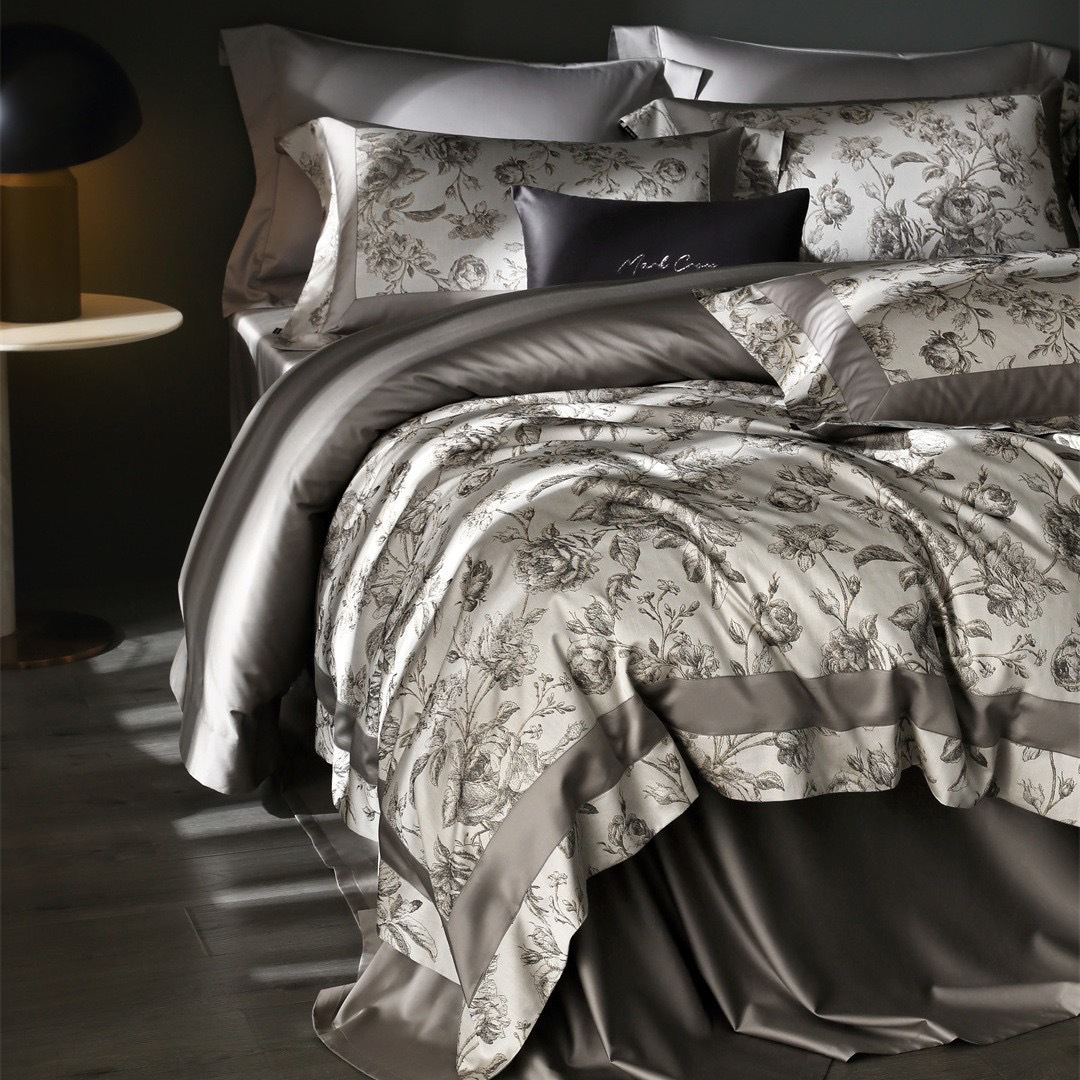 MARK American-style Retro Yarn-dyed High-fixed Horse Cotton Cotton Cotton Long-staple Cotton Four-piece Set High-end Bedding Bedding Home Textile