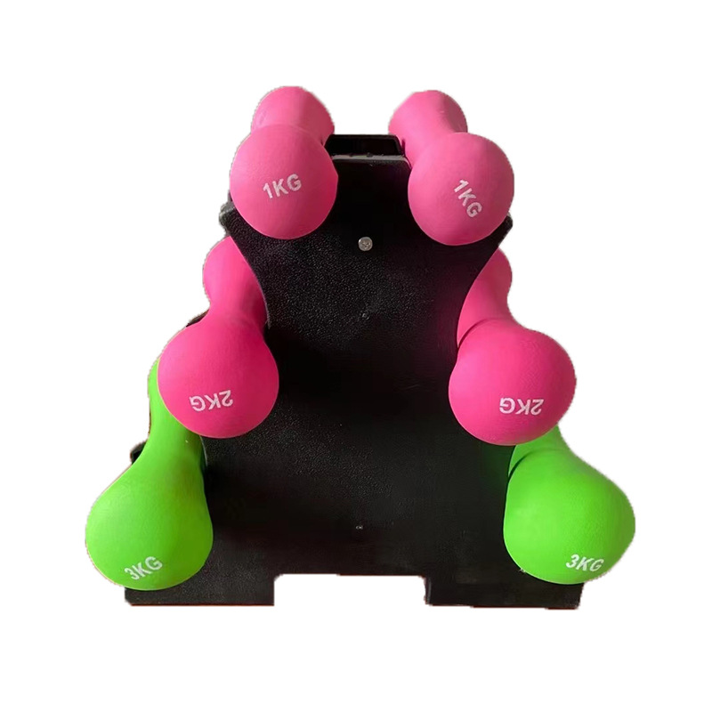 Direct Of Plastic Small Dumbbell Rack,Plastic-dipped Dumbbell Special Rack,Leaf-shaped Rack,Three-layer Home Fitness Batch