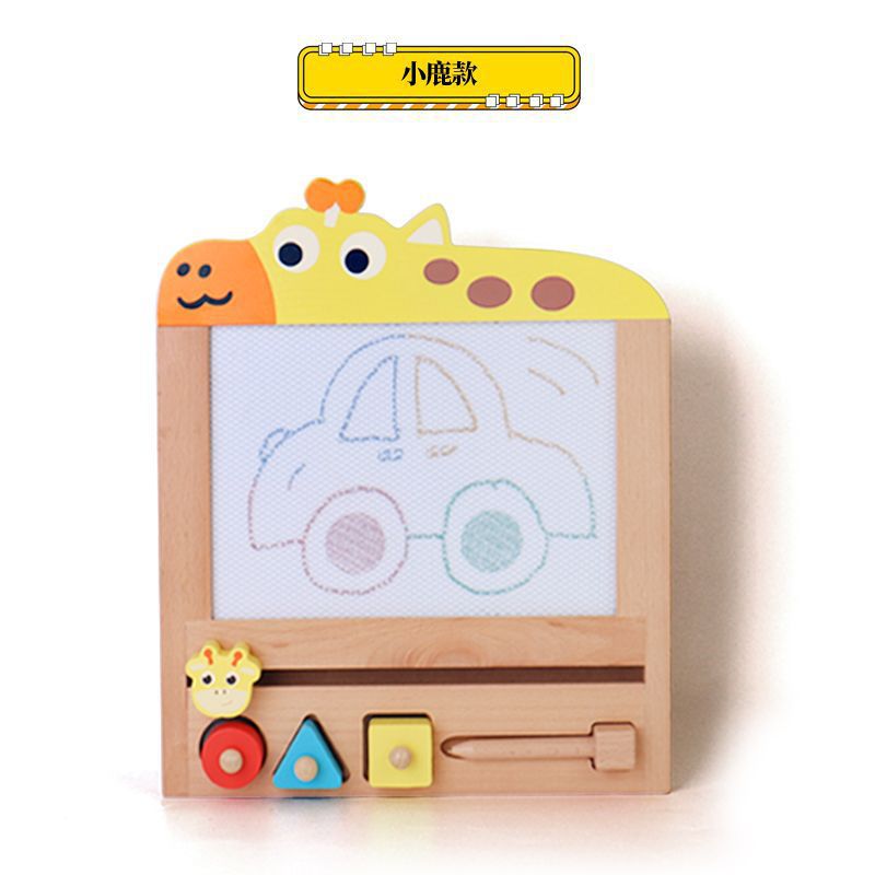 Pensamiento de los niños, tablero de dibujo de graffiti de cuadrícula de nueve cuadrados, Sudoku magnético, tablero de dibujo magnético multifuncional de madera, juguete educativo temprano