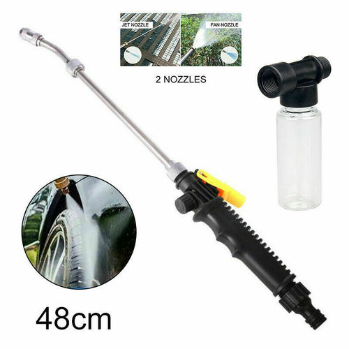 Stainless steel car wash foam gun, short copper nozzle, scrub-free wax water spray gun, home appliance cleaning water gun