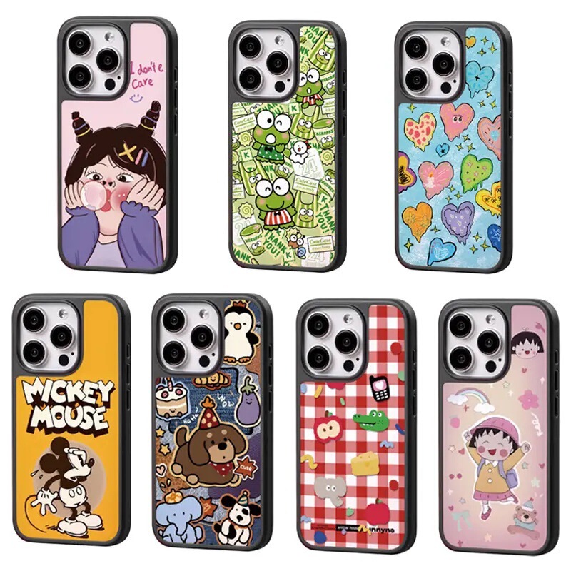 Cartoon Collection Suitable for Apple 15Promax Magnetic Phone Case Iphone14Promax New 13 Anti-Fall 16