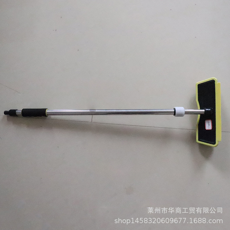 汽车洗车拖把工业毛刷车用清洁工具软毛刷子长柄伸缩尼龙丝黄边刷