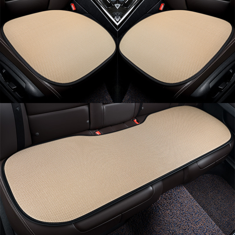 通风冰丝汽车坐垫四季无靠背单张片三件套凉垫一件代发厂家直销
