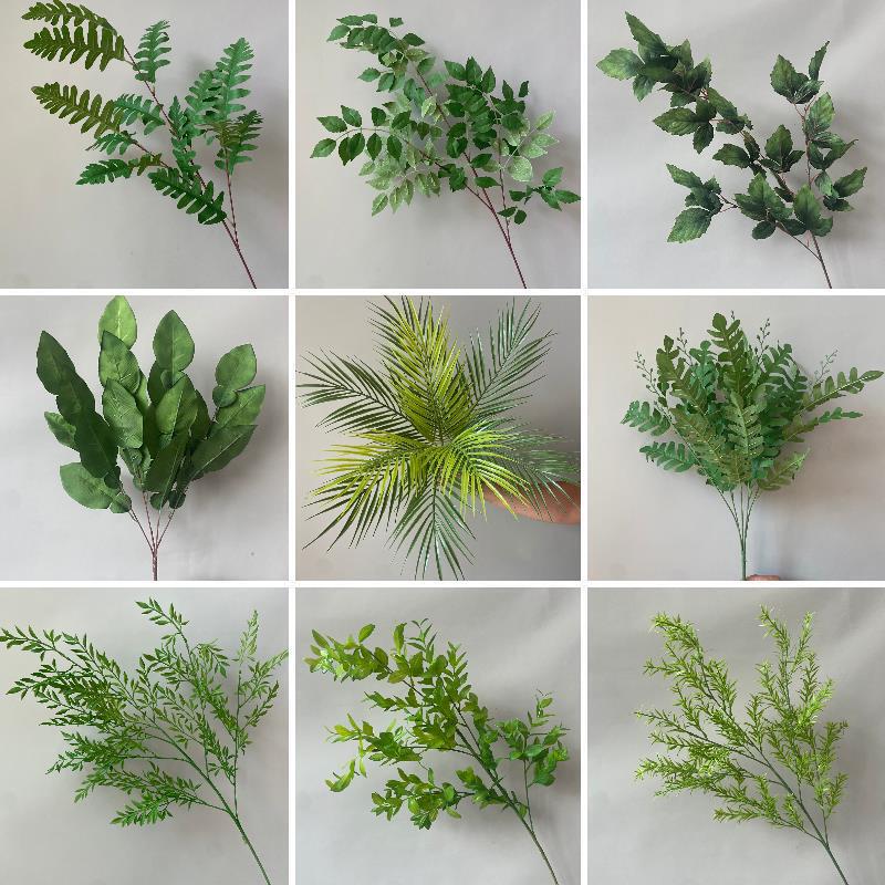 Forest-Themed Wedding Greenery, Artificial Eucalyptus Leaves, Faux Grass, Green Plant Leaves, Apple Leaf Decoration, Flower Arrangement
