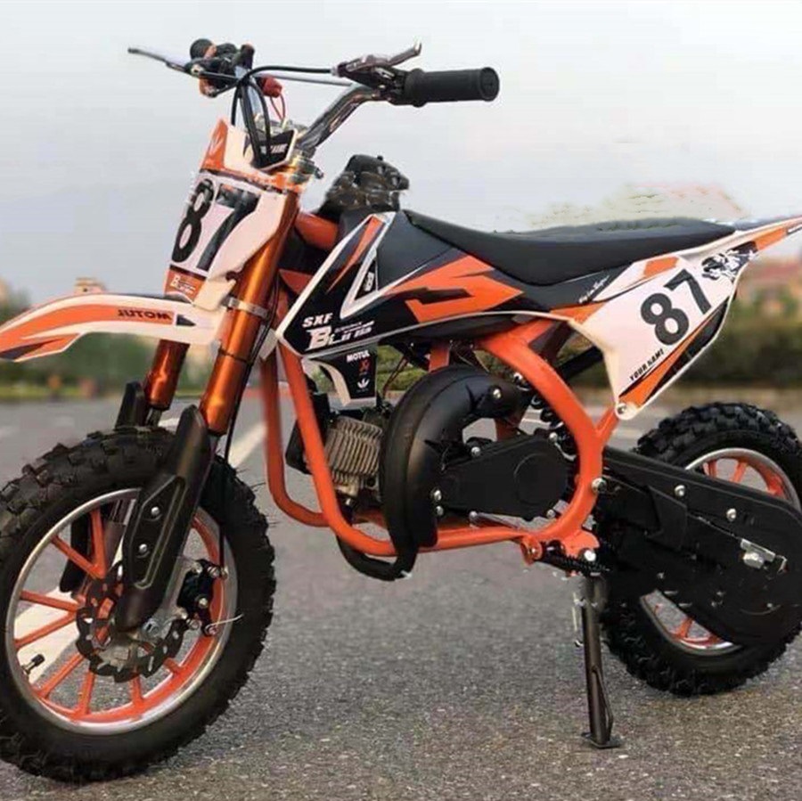 Dos golpes pequeño vehículo todoterreno 49CC mini scooter para niños KTM juvenil de dos ruedas pequeño deportivo