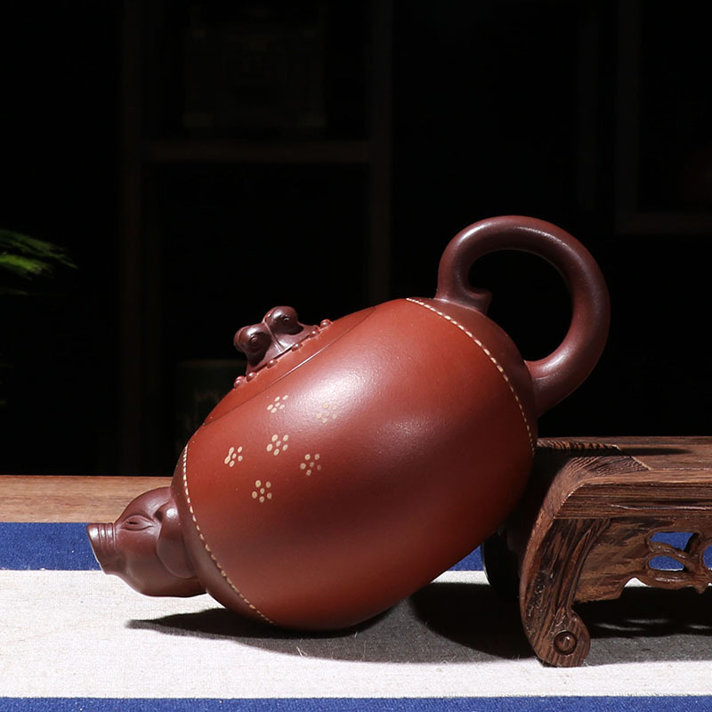 Оригинальная шахта Dahongpao благословляет свиньи горшок ручной резной росписи