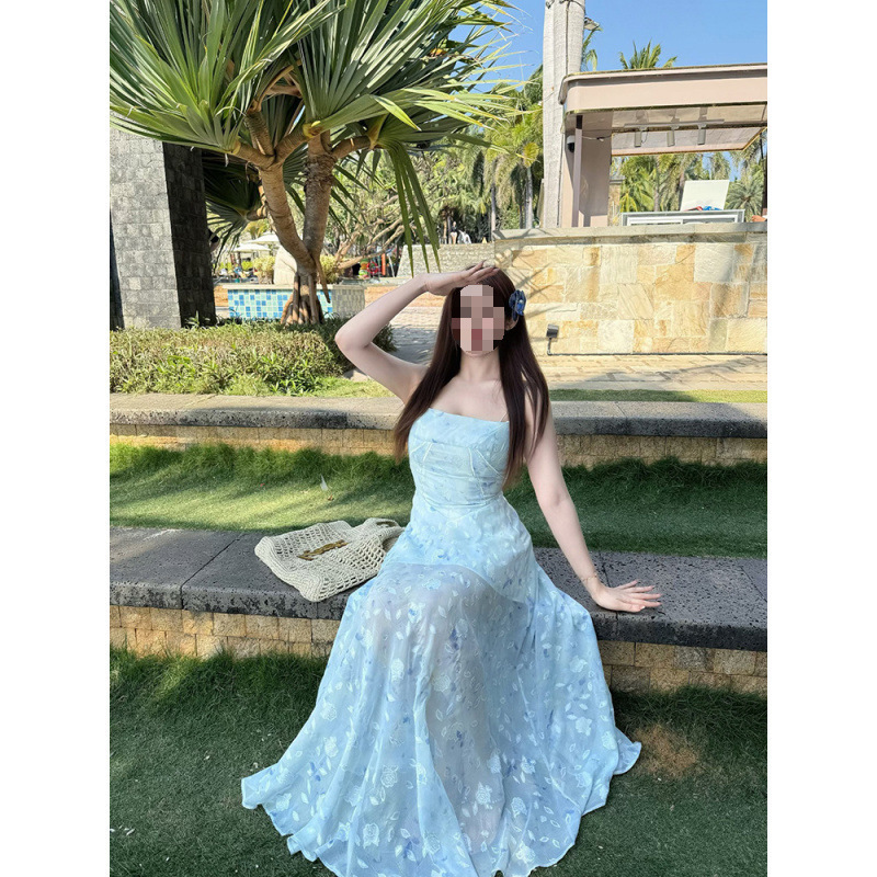 夏季新款胖MM连衣裙长裙时尚百搭开衫吊带女甜美大码海边拍摄|undefined