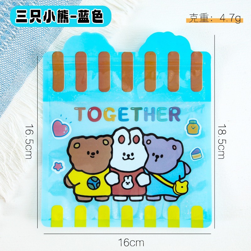 Bolsa de sello láser especial de dibujos animados personalizada encantadora bolsa de sello translúcida galletas bocadillos bolsa de embalaje de joyas