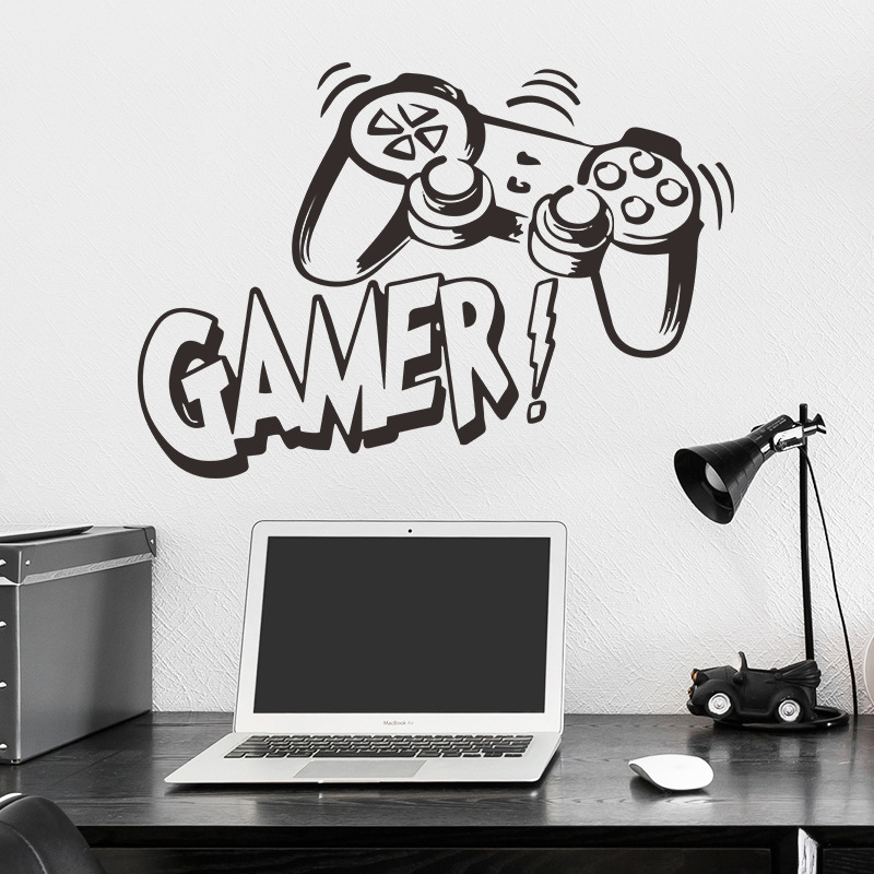 New FX-A168 Personalized Game Handle GAMER Internet Cafe Boy Room Home Wall Decoration Wall Sticker Self Adhesive
