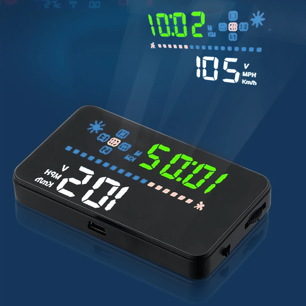 A3 3.5inch Car Hud Head-Up Display Projector Gps Speedometer Obd2 Car Speed Warning