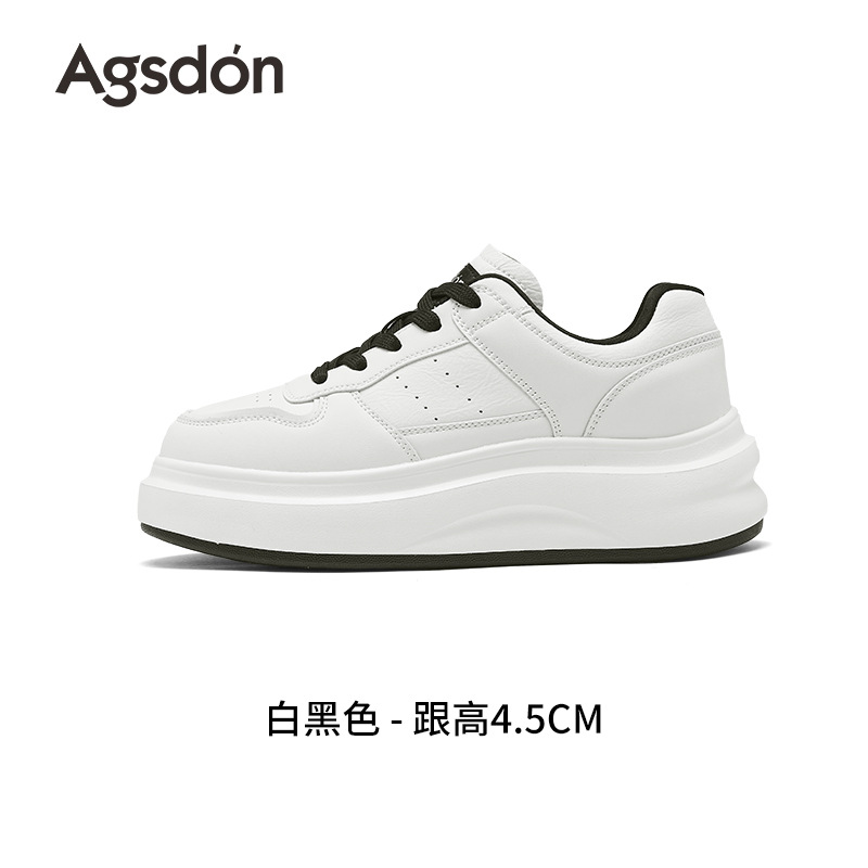 Zapatos de skateboarding de león 2026 nuevos zapatos de primavera de soleas gruesas de estudiantes pequeños zapatos blancos de 18 zapatos de zapato deportivo casual