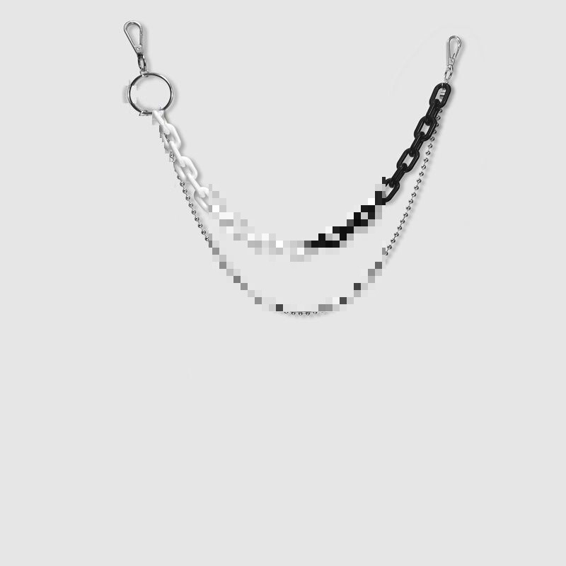 ヒップホップパンツチェーンアクセサリーインハイストリートアクセサリー蛍光樹脂パンツチェーンスクエアスカーフメンズメタルウエストチェーン女性ウエスト卸売|undefined