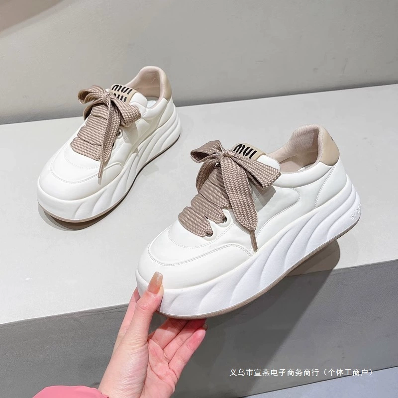 Высокие casual обувь на платформе Tide, летняя подходящая к юбке, дышащие кроссовки