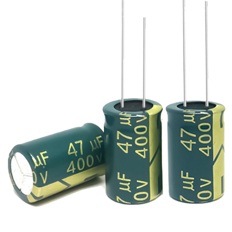 YTF brand aluminum electrolytic capacitor 400V 47UF, size 16*25mm, green gold high frequency low resistance 47UF/400V