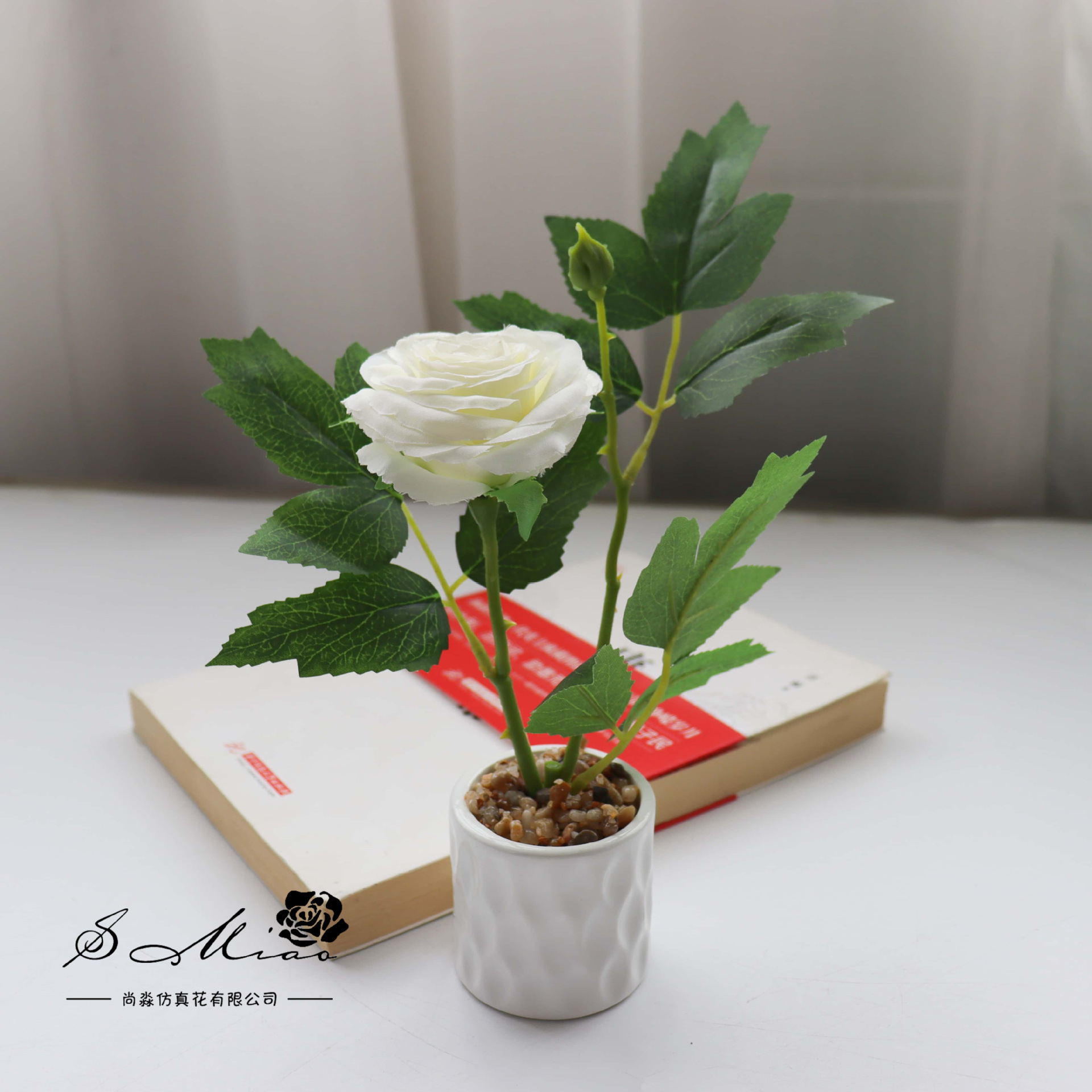 flores falsas estilo pastoral camellia pequeña flor de simulación bonsai flor de moda decoración creativa plantación verde artificial simulación maceta image 10