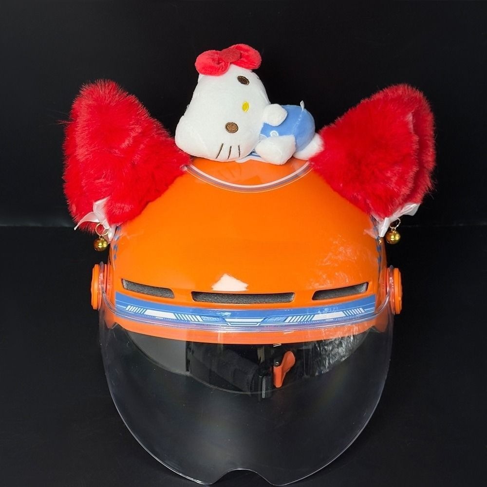Personalized creative helmet doll in a lying pose, giant panda accessory decoration for full-face and half-face helmets, ski helmet doll accessories, detachable