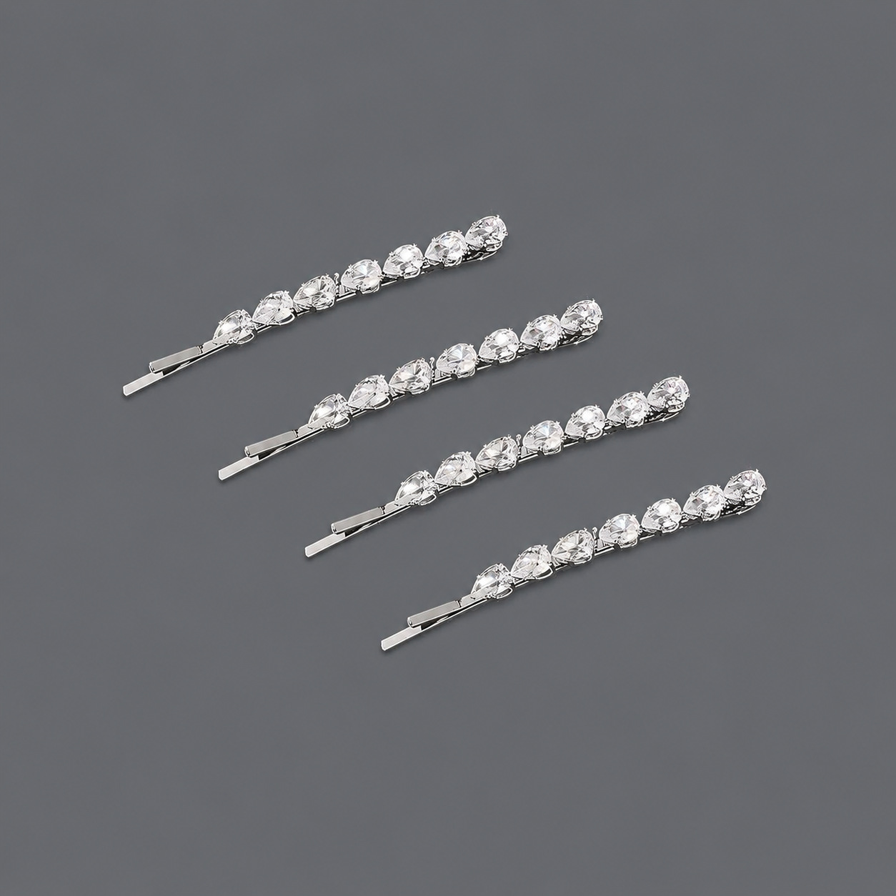 Horquilla de zirconio de lujo ligero europeo y americano con incrustaciones de diamantes, pinza de pelo de alta gama para mujer, suministro mayorista transfronterizo directo de fábrica.