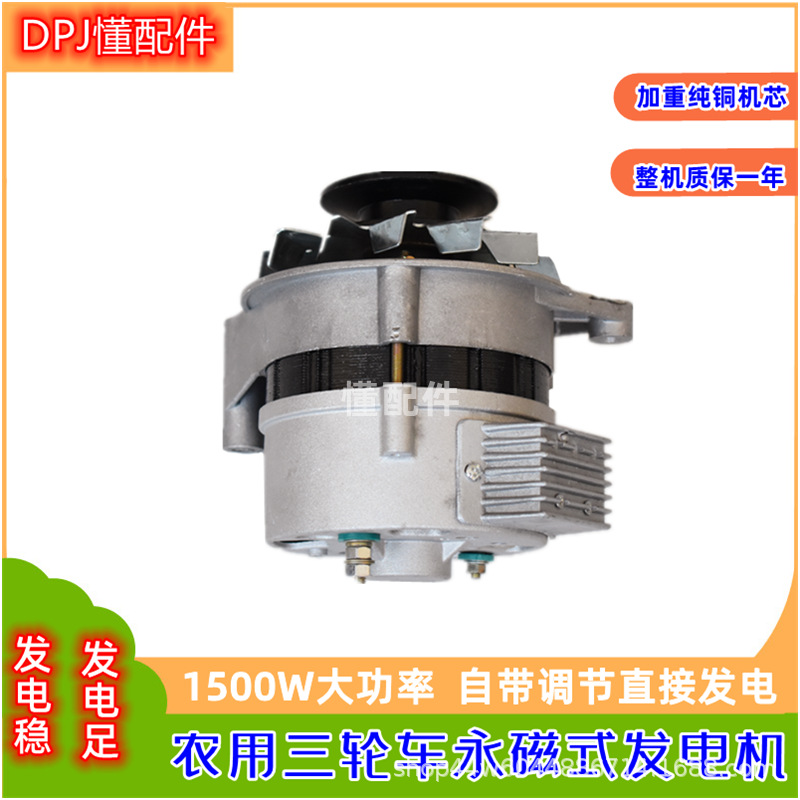 Agricultural tricycle 12V14V permanent magnet generator right hanging angle rechargeable AC DC universal electric rolling JF11A