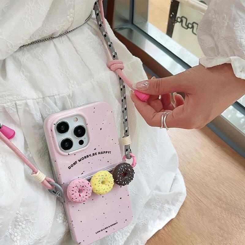 Korean Mobile Phone Case with Lanyard, Crossbody Strap, and Stand, Multifunctional Cartoon Design Korean Mobile Phone Case with Lanyard, Crossbody Strap, and Stand, Multifunctional Cartoon Design