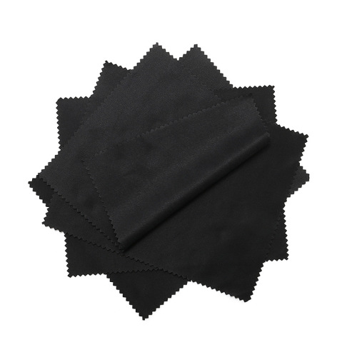 Factory wholesale ultra-fine fiber thickened anti-pilling anti-fog mirror cloth with needle three rocks black anti-blue light eye cloth