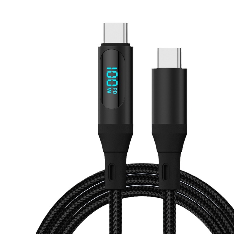 スマートデジタル表示PD100Wデータラインのダブルヘッドtype-c急速充電ラインはOPPOアップル15携帯電話充電ケーブルを適用する|undefined