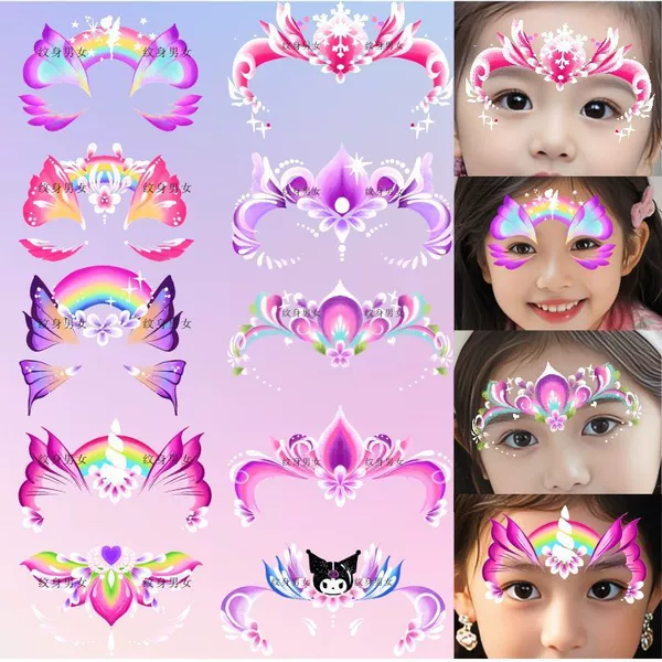 Z425 [Ten Sets] Park forehead painted stickers