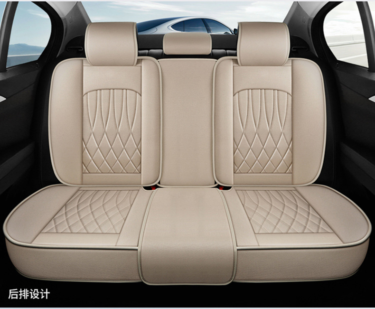 Cross-Border Linen Breathable Car Seat Cover Cushion Universal Four-Season Full-Cover Seat Cover Cushion Comfortable Rear Seat