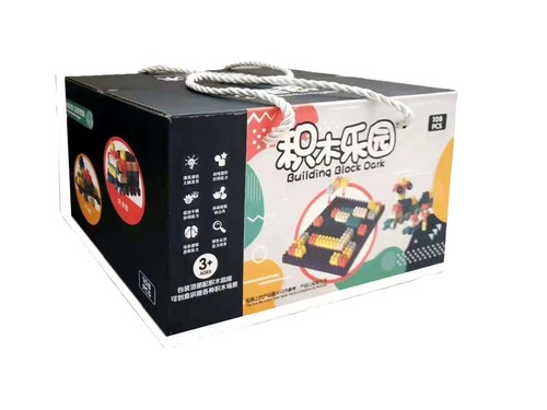 Children's educational manual assembly building blocks 108 pieces parent-child interactive brain-moving hand toy building block gift box
