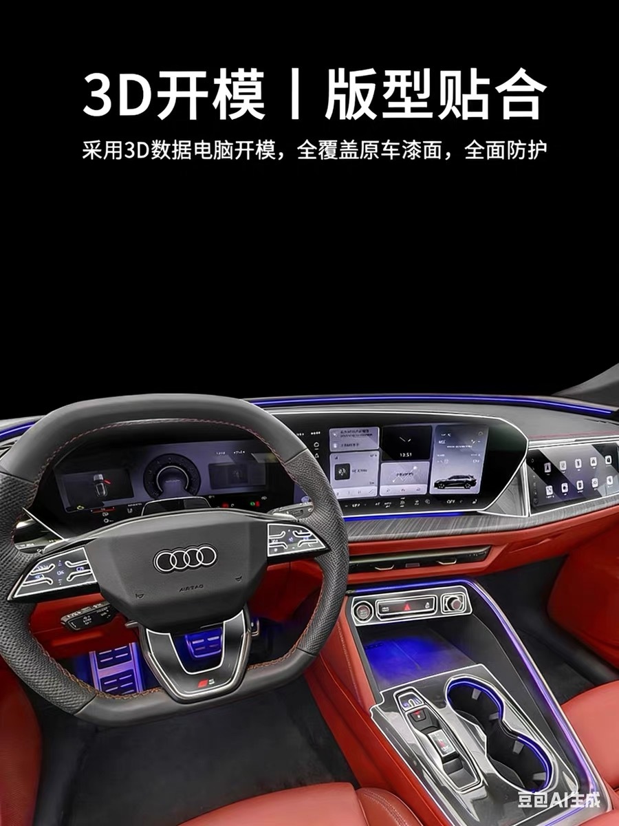 26 Types of Audi Q5L E-Tron Navigation Q5L Screen Film Q5L Center Console Modification Q5L Interior Protection Tpu Film