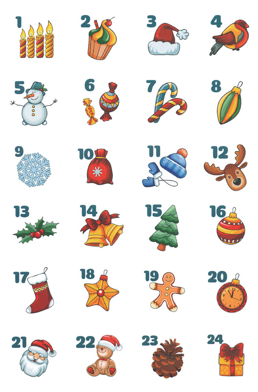 24枚の円形のステッカーのクリスマスのステッカーの漫画シリーズのデジタルのステッカーの便利なシールのステッカー|undefined