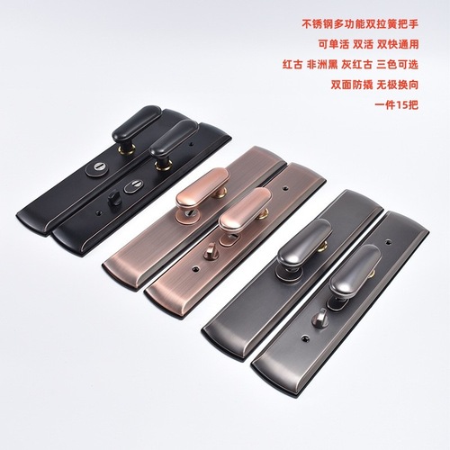 New multifunctional stainless steel anti-theft door handle thickened household panel door lock hardware handle lock wholesale