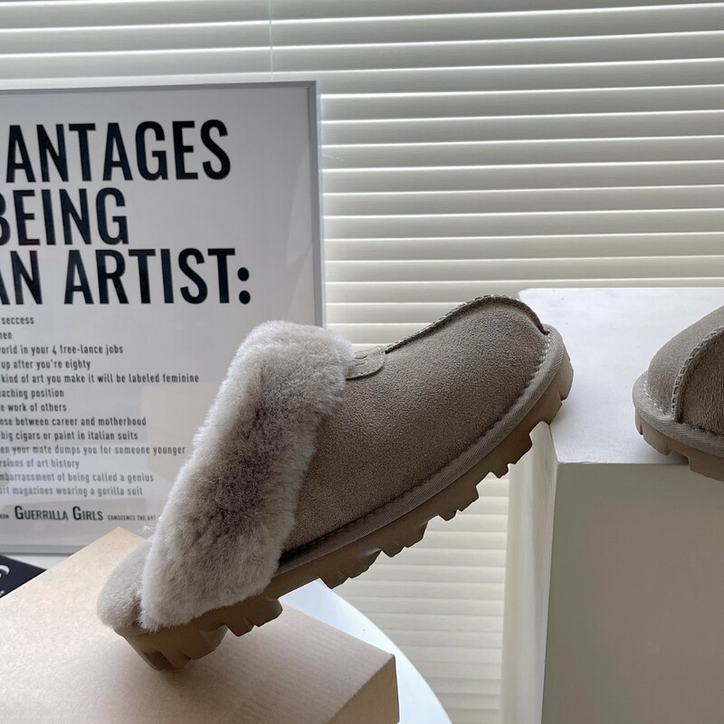 Henan Sanpo Snow Boots Sheepskin Integrated Cotton Slippers Warm Home Tazz Wool Men's Slippers Star Slippers Autumn and Winter