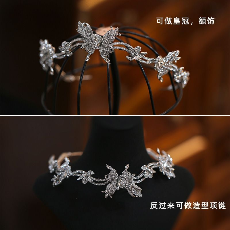 韩式新款奢华皇冠头饰公主双层王冠新娘婚礼婚纱礼服甜美皇冠发箍|undefined
