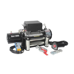 Vehicle Electric Winch 12V Off-Road Vehicle Winch 24V Traction Electric Hoist Winch Remote Control Electric Winch