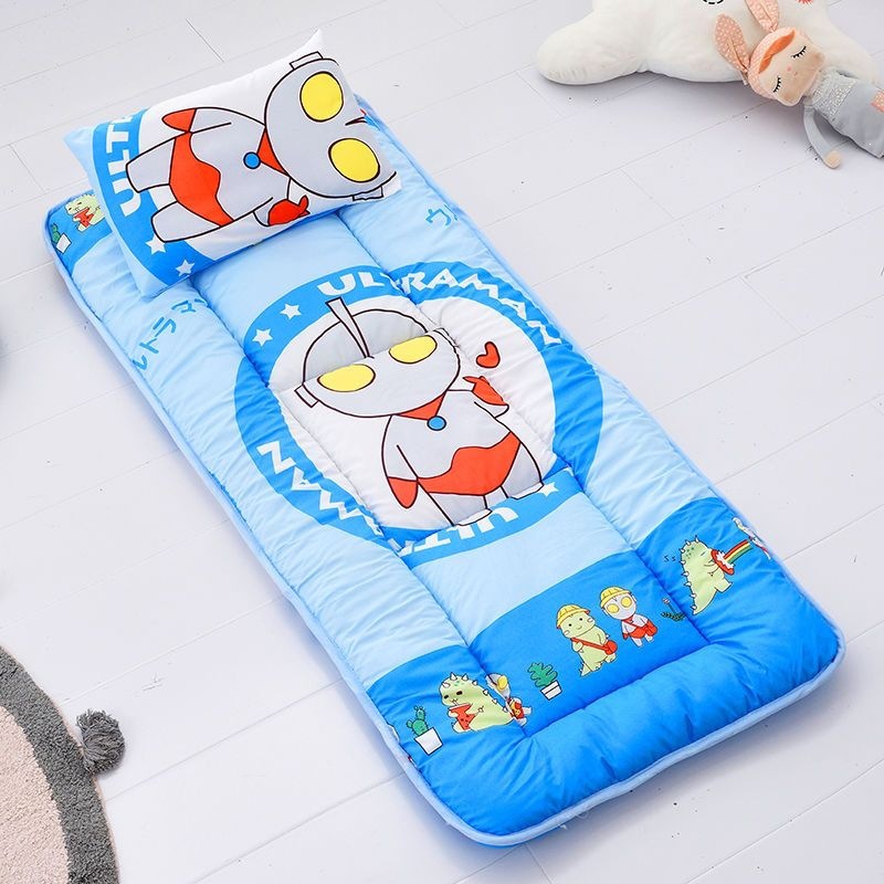 Thickened silk cotton mattress for children's kindergarten naptime, cartoon baby bedspread, baby mattress, children's pad, and blanket