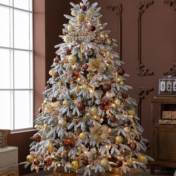 Hong kong heng nueva flocado de navidad blanco copo de nieve árbol de navidad 1,5 m 1,8 m 2,1 m de simulación decoración de nieve