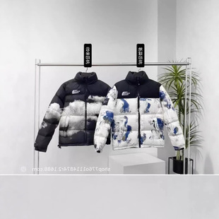Beibei 2024 Men's Winter Printed New Jacket Tnf Thickeneded Fashionable Men's and Women's Cotton Outwear Windproof Casual Versatile