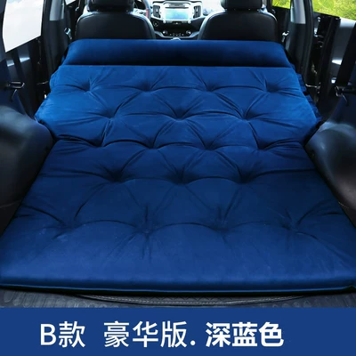 Universal Car Mattress Sleeping – Vehicle-mounted inflatable bed - b-deluxe-version-thickened-dark-blue
