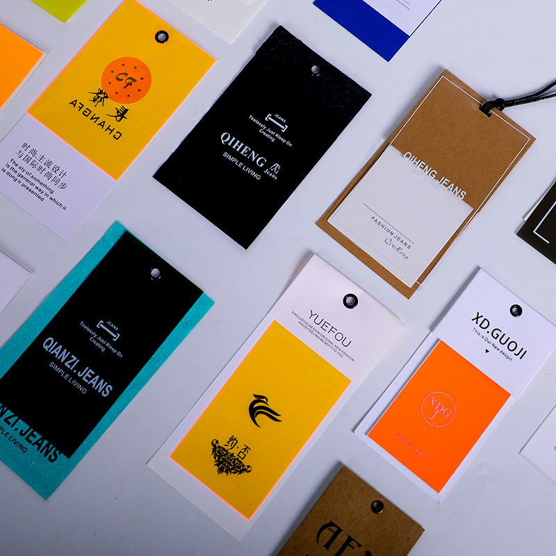 服装店吊牌定制特种纸印刷店名女装标签定做制作各种草香纸挂牌
