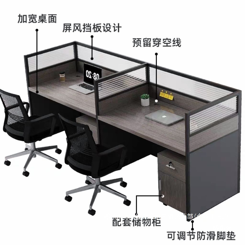 Fábrica directa mesa y silla de oficina personal mesa de oficina mesa de oficina doble pantalla de partición