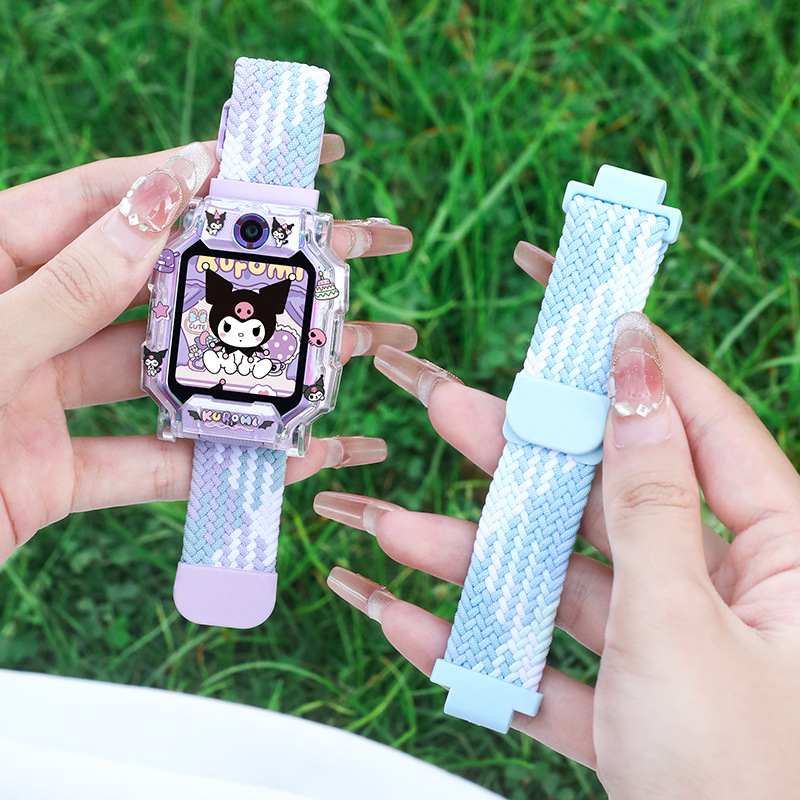 Suitable for Little Genius Phone Watch Woven Strap D2/Z10/Z8 Elastic Breathable Magnetic Z9 Wrist Strap Accessories U5