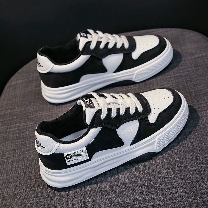 Туфли на толстой подошве Черно-белая панда маленькая белая обувь женщина 2024 весна и лето новый повседневный дикий кроссовки туфли на толстой подошве