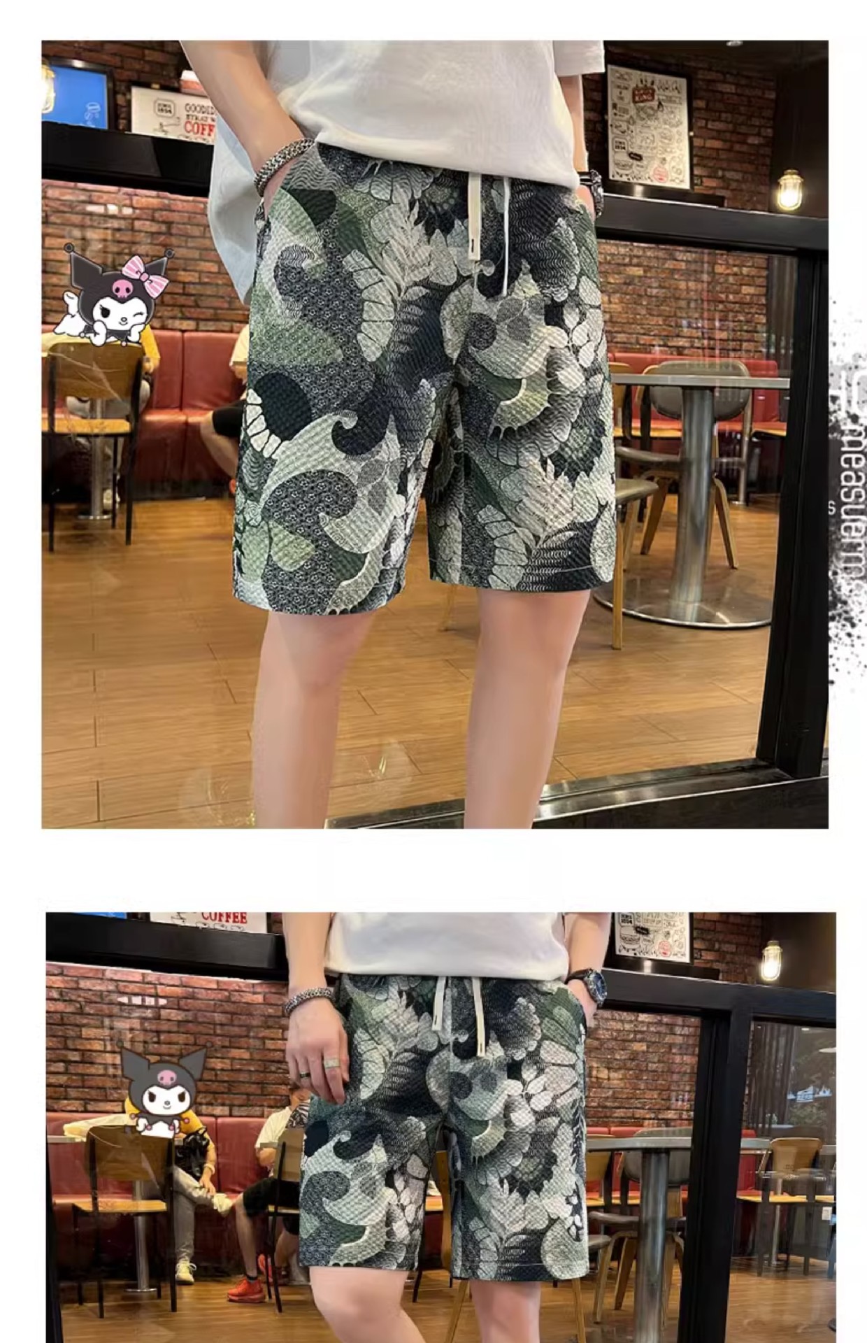 Men's Printed Shorts Summer Design Lightweight Breathable Loose Fit 4-Inch Inseam Casual Athletic Shorts_viptrois.com