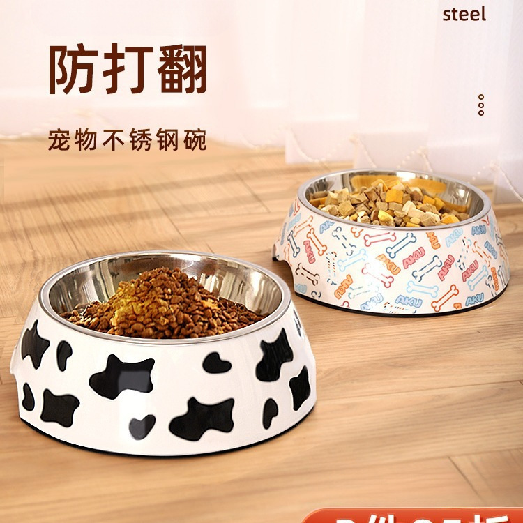 tazón de comida para perros de acero inoxidable tazón de comida para perros agua potable comida para gatos para mascotas tazón de arroz para evitar derrumbar tazón para perros tazón para gatos