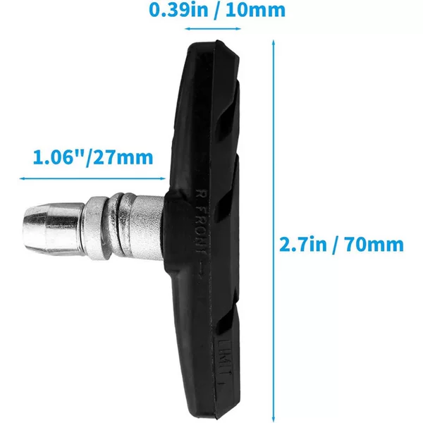 Bicycle Brake Pads with Hexagon Nut Gasket Non-slip No Noise Mountain Bike V Brake Pads Accessories suit