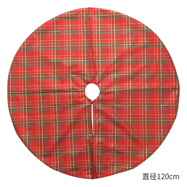 Christmas plaid tree skirt 03