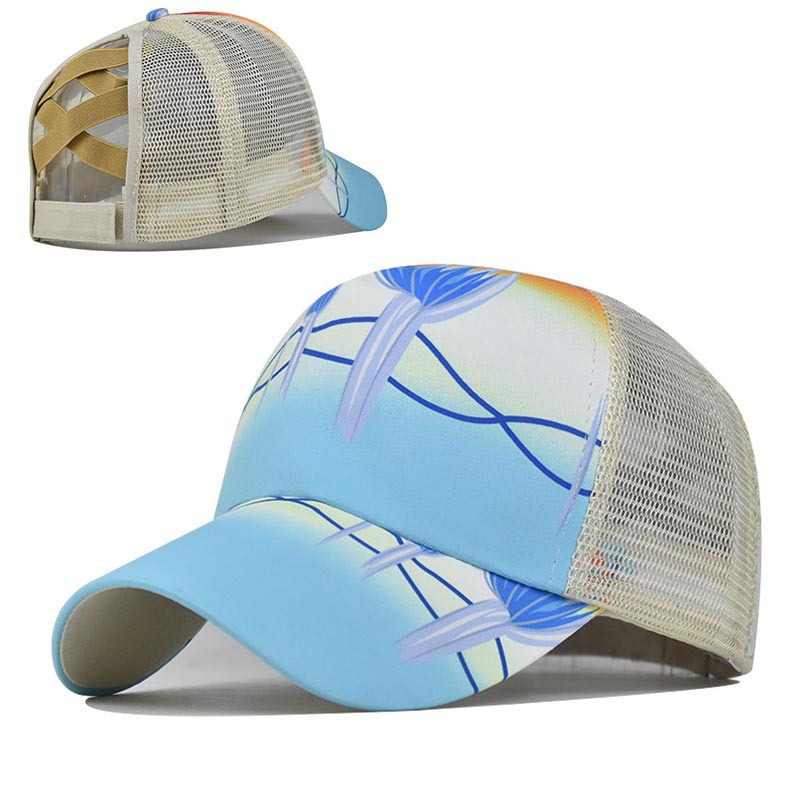 Comercio exterior estilo chino Cruz Cola de Caballo sombrero europeo y americano de las mujeres sombrero de protección solar sombrero de béisbol image 7